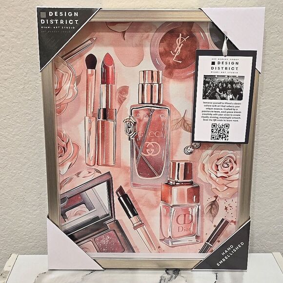 Design District Glam Sparkle Gucci Hand Embellished Framed Wall Decor - Picture 7 of 9